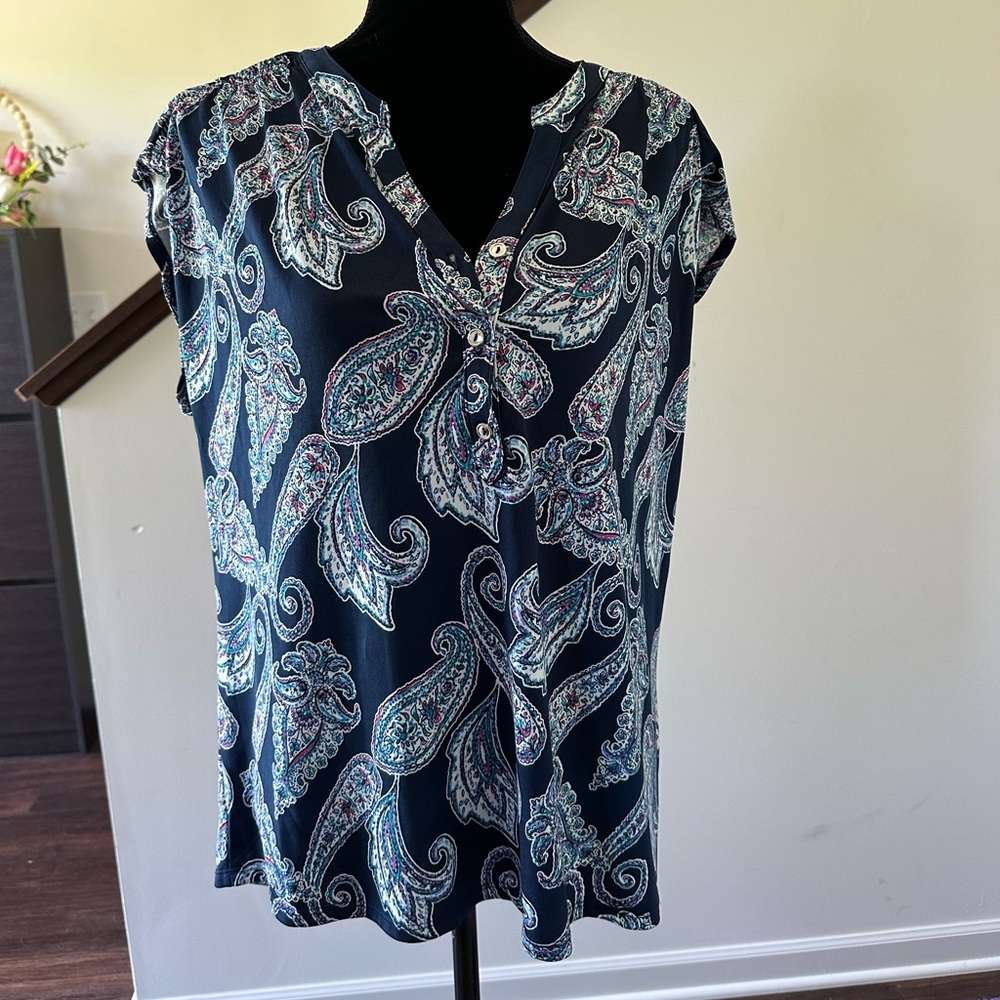 Women’s Christopher & Banks Paisley Button-up Top